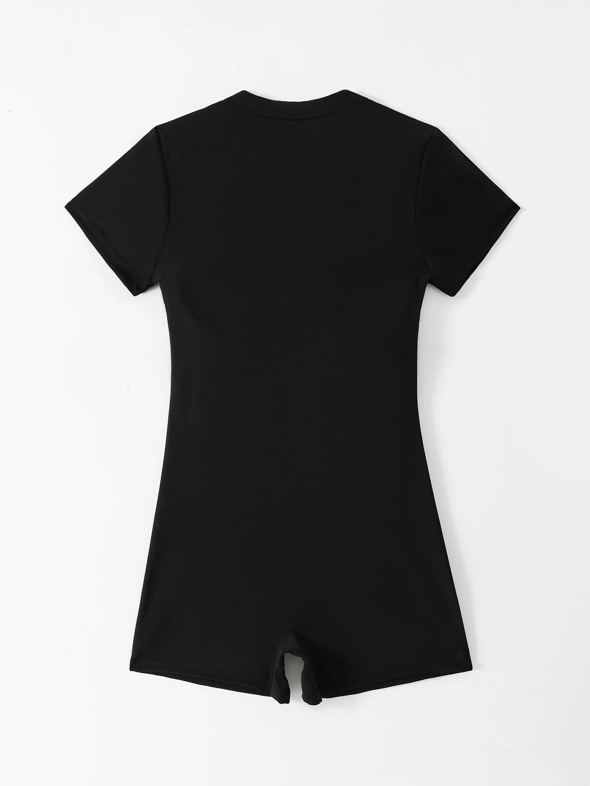 2026 Zipper Swimsuit One Piece Short Sleeves Swimwear Women Sexy Solid Bathers Bathing Swimming Swim Suit Female Beachwear