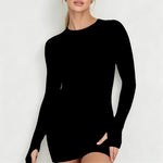 Gym Bodysuit Long Sleeve One Piece Women Hollow Back Bodycon Yoga Fitness Slim Fit Running Workout Backless Sports Jumpsuit