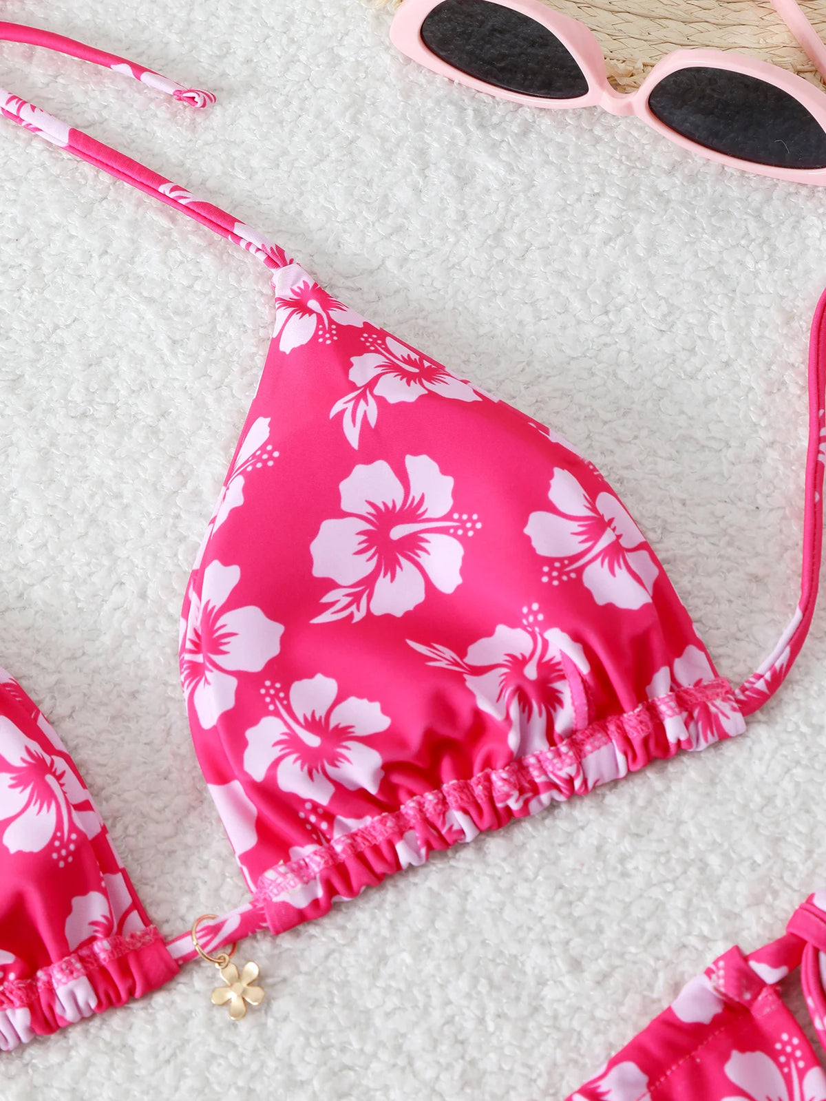Triangle Halter Thong Bikinis 2026 Women Sexy Printed Swimsuit Floral String Swimwear Female Bathers Bathing Swimming Swim Suit