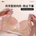 Spring And Summer New Five-breasted Thin Hole Cup Breathable Bra Without Underwire, Breast-proof Sagging Underwear Looks Thin Bh