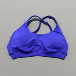 HISTELLO Impacts Asymmetric Sports Bra Women Seamless Yoga Underwear Adjustable Backless Halter Top Workout Running Gym Bra
