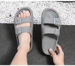 Soft Sole Home Slippers Men Summer Adjustable Buckle Non-Slip Beach Flip Flops Man Comfortable Thick Bottom Platform Sandals