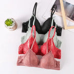 Floral Lace Bras Women Bralette Non-wire Bra Push Up Underwear Back Buckle Brassiere Female Sexy Lingerie