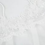 FDYOUI Sexy Lace Patchwork Mesh Long Dress Women Spaghetti Strap See-through Evening Party Dresses White Black Night Club Outfit
