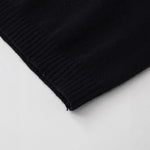 Fashion Casual Short-sleeve Knit Top With Black Short Sleeve Knit Top Gold Button Detail Round Neck Slim Fit Casual Sweater GRQ4
