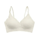 Seamless Ice Silk Ultra-Thin Breathable Bra Comfortable Breathable Underwear Women's Suspender Wavy Sexy Push-up Vest