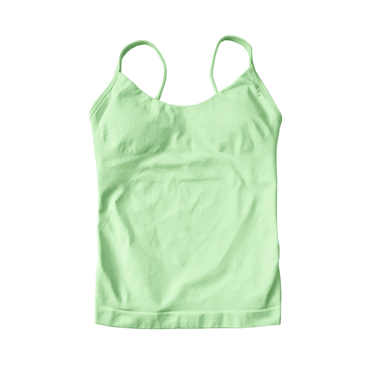 NCLAGEN Women's Pilates Tank Top Gym Clothes Yoga vest with built in bra Thin Strap Seamless Fitness Sportswear Workout Tops