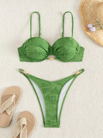 ZTVitality Sexy Solid Bikini Set 2025 New Arrival Biquini Padded Bra Underwire Push Up Swimsuit Women Swimwear Summer Beachwear