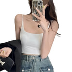 Ice Silk Top Women Tank Tops Seamless Underwear Nonwire Bralette Backless Bra Removable Pads Sexy Lingerie Female Camisole