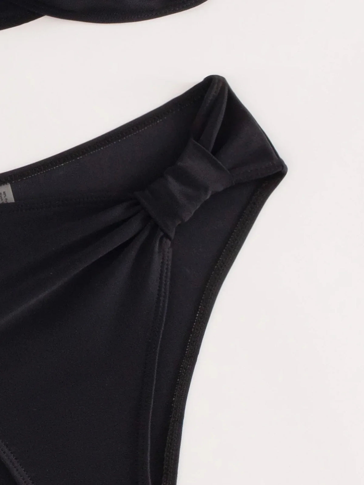 Sexy One Shoulder Bikinis Sets 2024 Women Black Push Up Pleate High Waist Swimsuit Beach Bathing Suit 2 Piece Swimwear Biquini