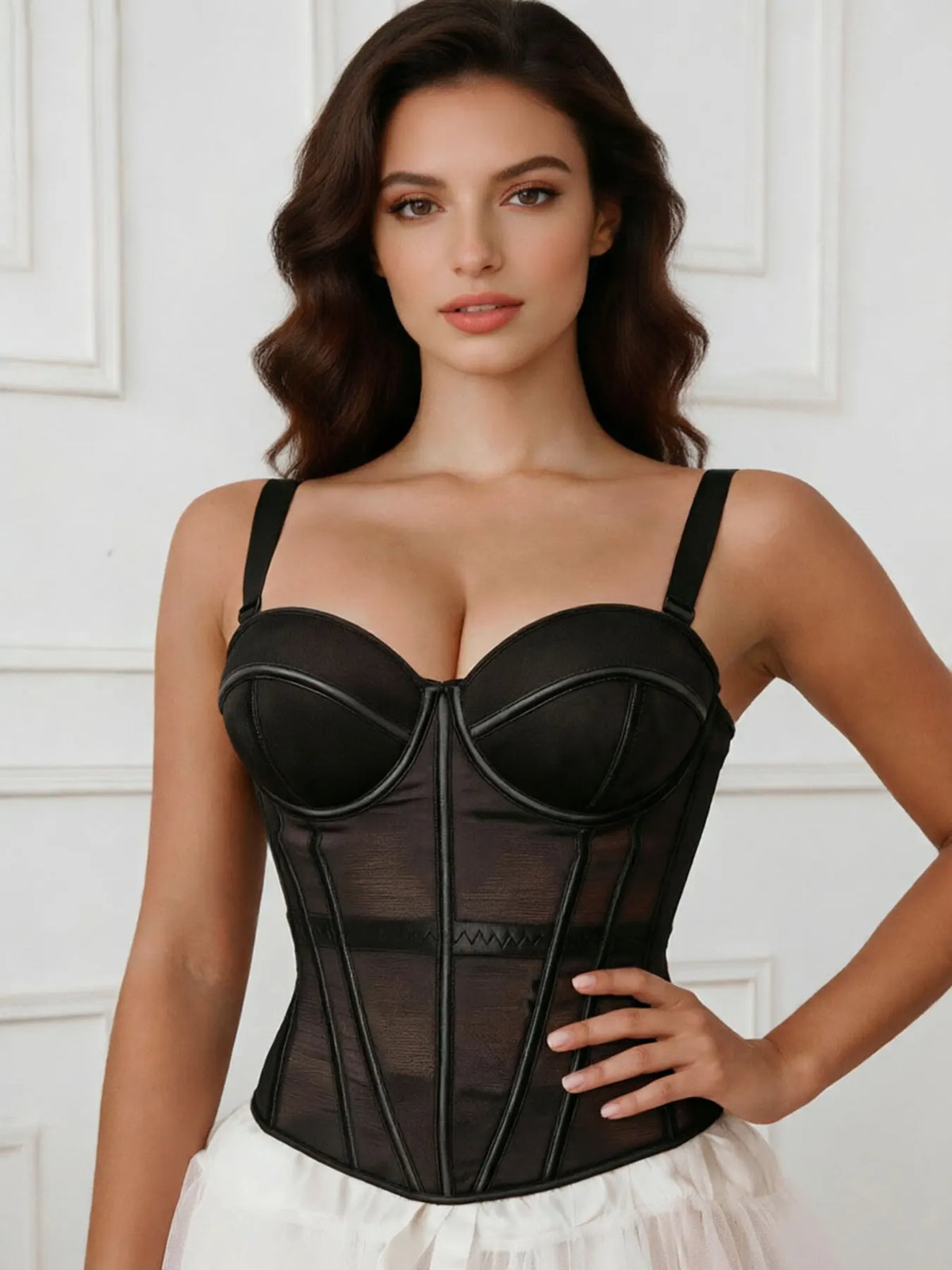 Fishbone Shapewear Corset for Women, Slim-Fit Camisole, Outerwear, European and American Retro Sexy Hot Girl Top