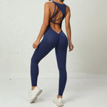 New Yoga Jumpsuit Women One-Piece Sweatpants Sleeveless Gym Suit Running Breathable Sportswear Stretch Tight Leggings