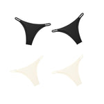 4Pcs/Set Women Ice Silk Low Rise Briefs with Decorative Side Buckle Sexy Brazilian Panties Seamless Underwear Lingerie S-XL