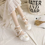 New Women Summer Leather Shoes Thick Square Heeled Sandals Marty Lolita Princess Ankle Shoes Large Size 45 46 47 48 Black White