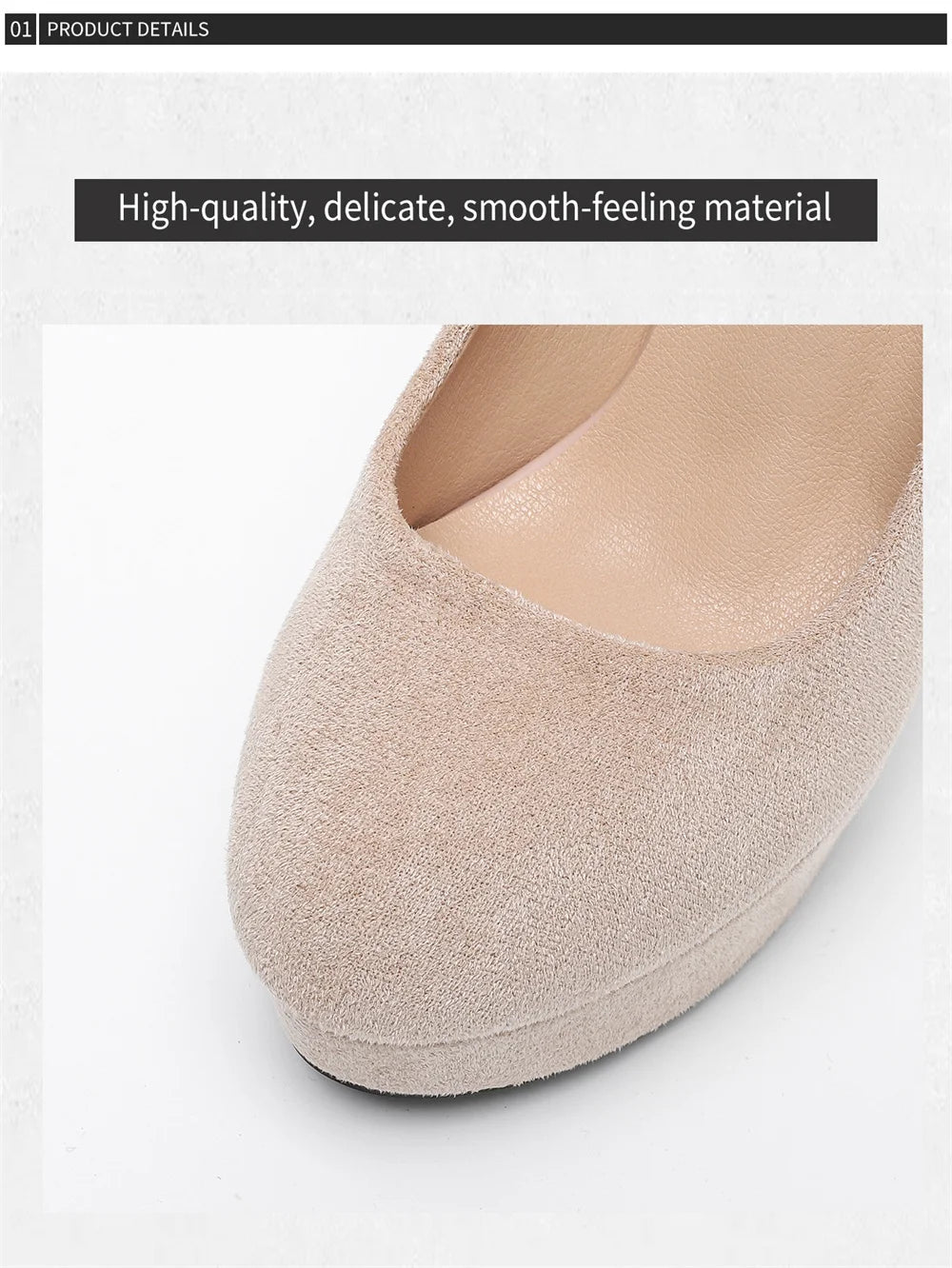 2026 Plus Size 43 Elegant Black Ankle Strap Platform Pumps Sexy Spike High Heels Shoes Women Classic Apricot Office Lady Shoes