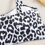 Vintage Black Leopard Print Bikini Set 2025 Women Drawstring Side High Waist Panties Swimsuit Bathing Suit Swimwear Beachwear