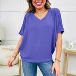 Women's Tops Summer Multi-Colour V-Neck Short Sleeve T-Shirt Casual Suit Loose Shirt Top Women's Clothing