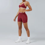 2PCS Yoga Suit Seamless Sports Set Gym Outfits Women Tracksuit Running Workout Clothes Sports Bra Athletic Wear Yoga Clothing