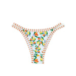 2026 Sexy Orange Print Micro Bikini Women Double Strap Push Up Bra Hollow Out Thong Swimsuit Beach Bathing Suit Holiday Swimwear