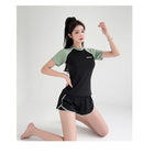 Swimsuit Women's Two-piece Split Sports Style Student Conservative Cover Belly Slimming Hot Spring Ins Style Plus SizeSwimsuit