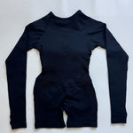 STOUREG Impact Long Sleeve One Piece Jumpsuit Women Backless Slim Fit Elastic Tummy Control Yoga Gym Sports Workout Bodysuit