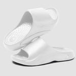 Non-Slip Shower Slippers Women Men Comfortable Soft Sole Couple Slippers Summer 2025 Lightweight Flat Heel Bathroom Slides