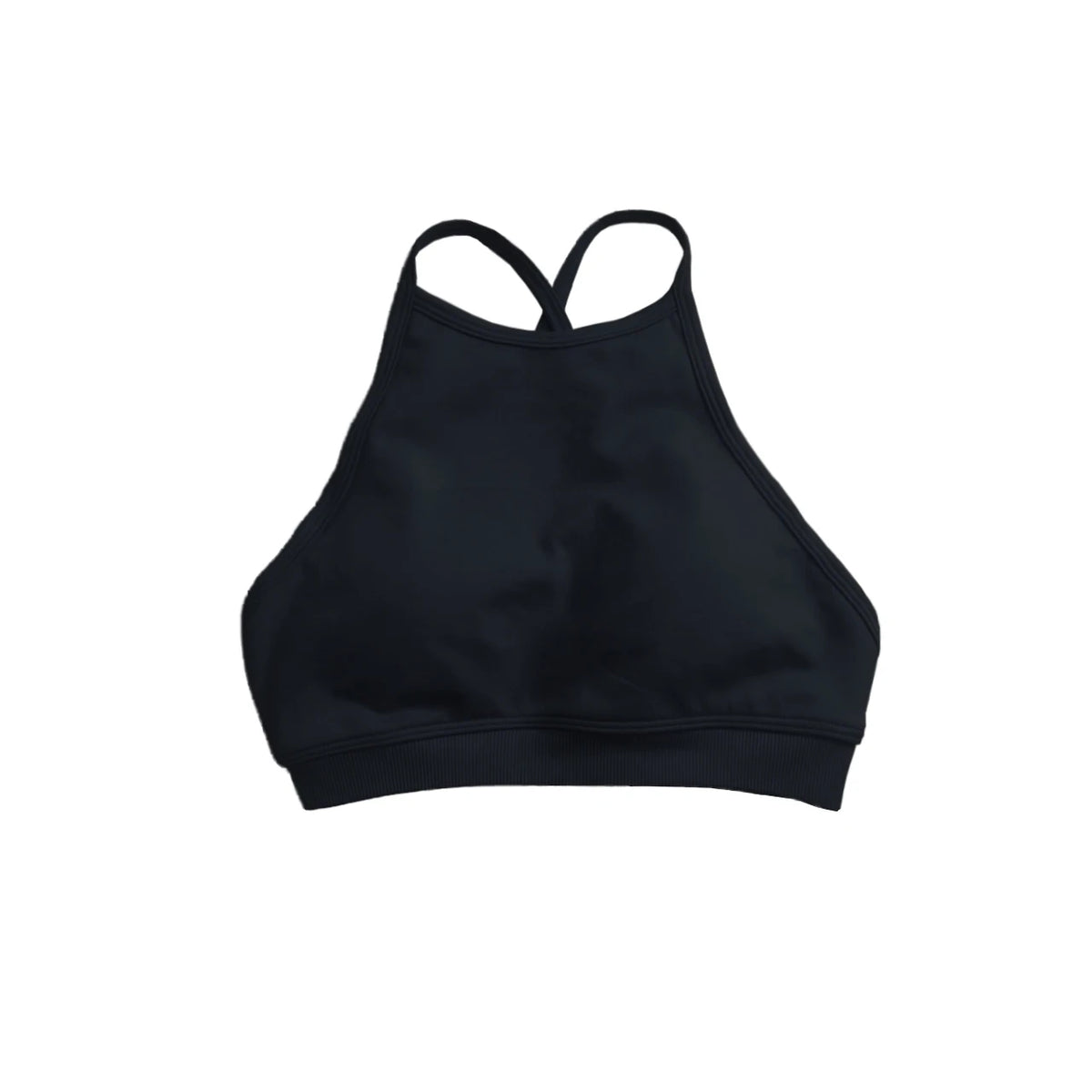 NCLAGEN Dynamic High Neck Backless Sports Bra Support Back Cross Fitness Underwear Push-up Gym Clothes Workout Sports Tank Top