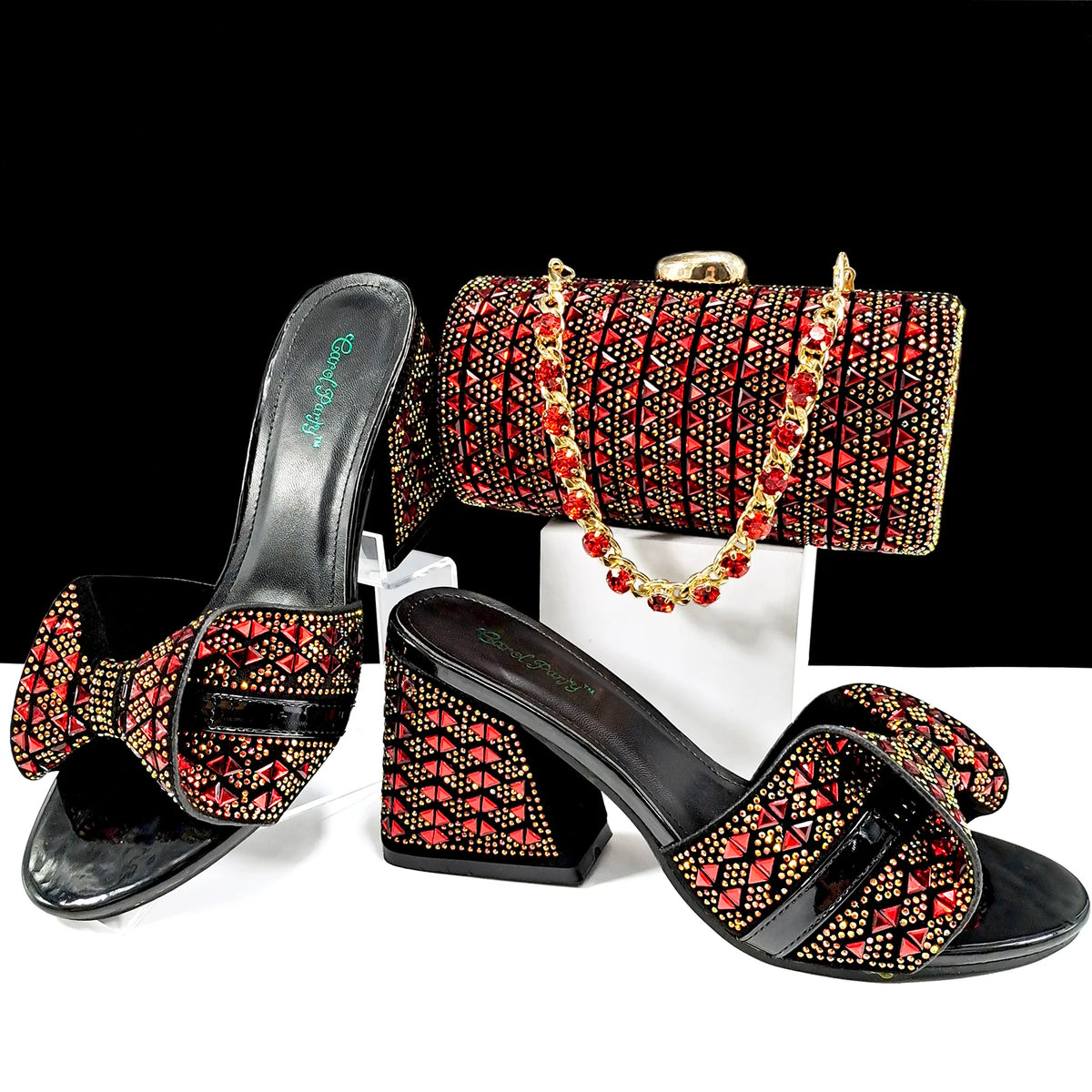 doershow High Quality African fashion Style Ladies Shoes And Bags Set Latest SILVER Italian Shoes And Bag Set For Party HJJ1-10