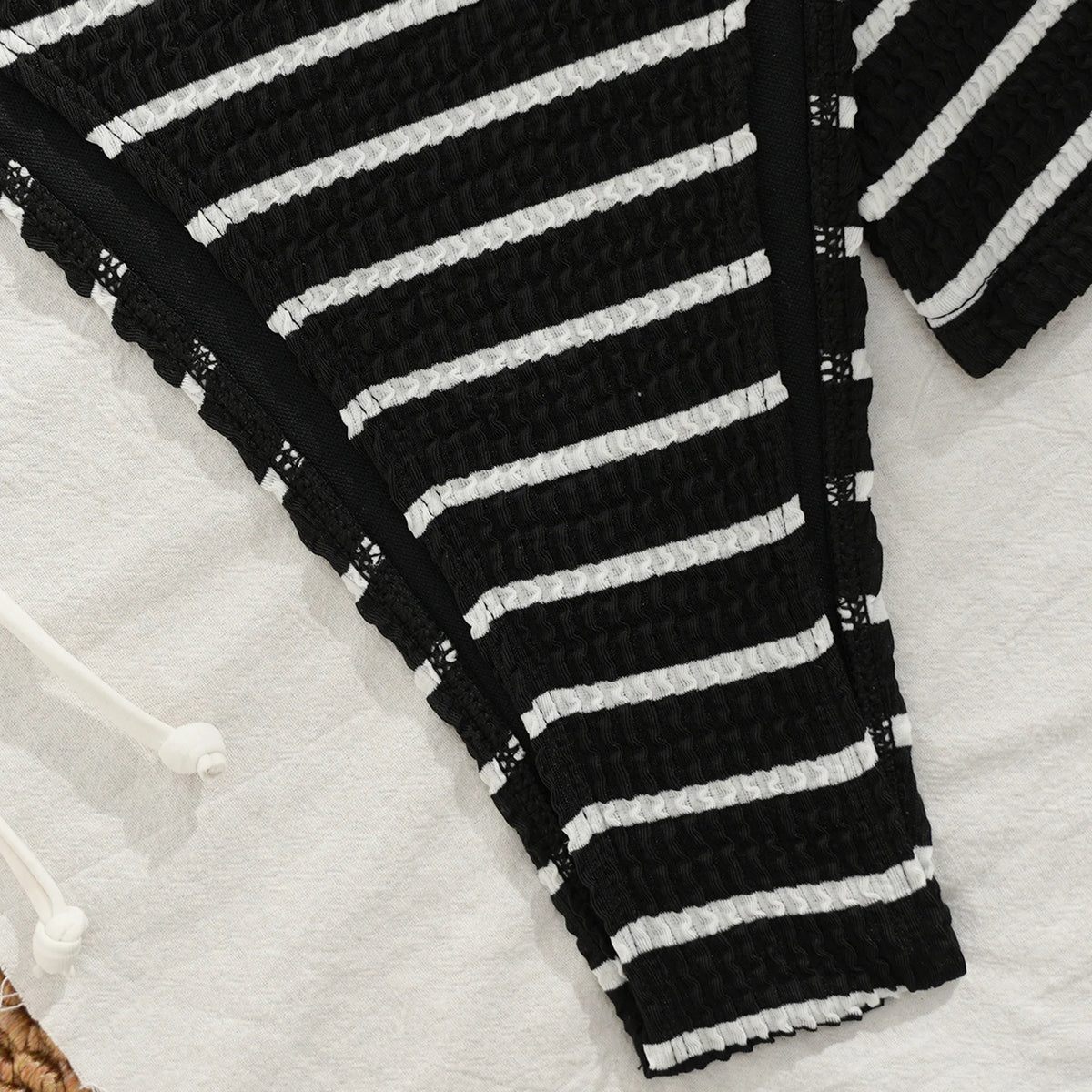 Sexy Striped Bikini 2025 Women Swimsuit Three Pieces Swimwear Female Thong Bikinis Set Swimming Bathing Suits Shorts Biquini