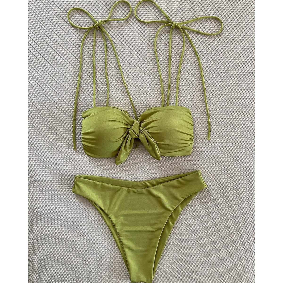 Sexy Halter Micro Bikini 2024 Women Swimsuit Female Swimwear Thong Bikinis Set Brazilian Beach Wear Bathing Suit Biquini