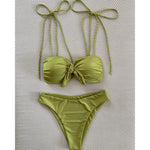 Sexy Halter Micro Bikini 2024 Women Swimsuit Female Swimwear Thong Bikinis Set Brazilian Beach Wear Bathing Suit Biquini