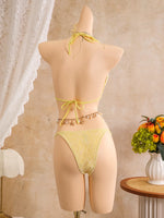 Sexy White Lace Bikini Set 2026 Women Beach Starfish Push Up Bra Swimsuit Holiday Bathing Suit Pleate Cover Up 3 Piece Swimwear