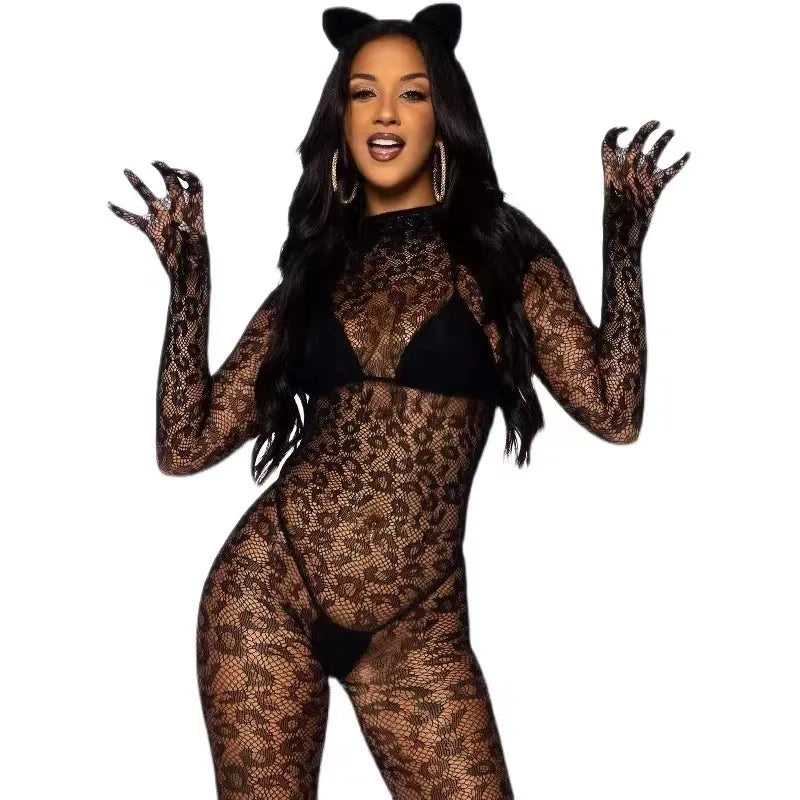 Women Sexy Baby Dolls Dress Underwear Chemises Catsui Exotic Outfit Erotic Costumes Sexy Body Stocking Leopard Bodysuit Lingerie