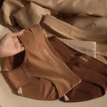 1-Pack Women Cotton Panties Mid Waist Briefs in Warm Tan Minimalist Breathable Intimates Ladies Underwear Size M-2XL