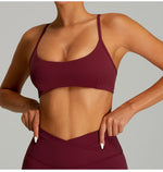 Women Cross Straps Sports Bra Gym Yoga Crop Workout Top Vest High Support Fitness Bralette Push Up Underwear Soft Breathable