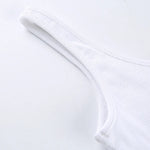 White Strappy Bodysuit Sexy Backless Ribbed Bodysuit Romper string femme sexy Sleeveless Tank Top gloved bodysuit Body Female