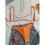 S - XL Printed Bikini Female Swimsuit Women Swimwear Two-Pieces Bikini Set High Cut Leg Brazilian Bather Bathing Suit Swim V8148