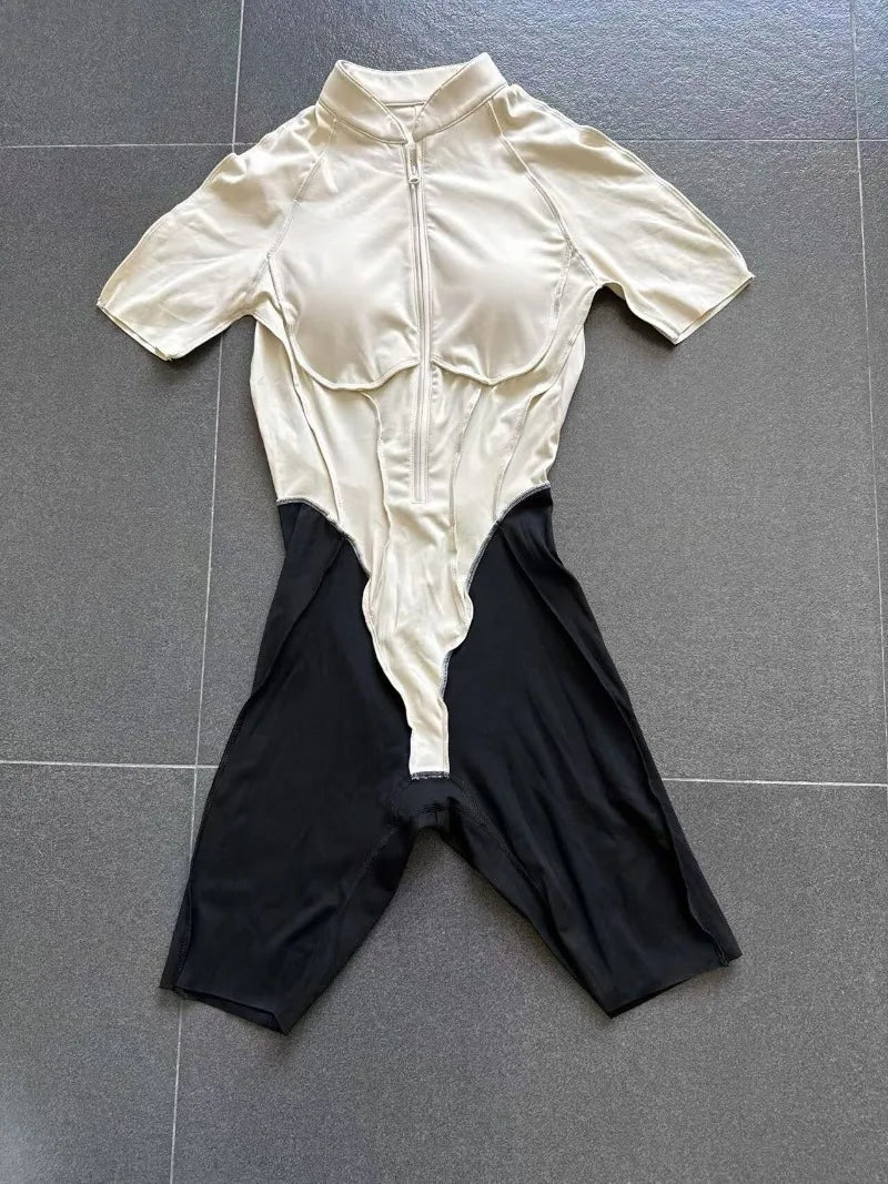 Women's Seamless Yoga Jumpsuit Sports Workout Running Hip-lifting Slim Fit Shorts One-Piece Training Fitness Gym Bodysuit