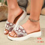 2026New Series Flat Bottom Leaky Toe with Water Diamond Decorative Slippers Fashion and Comfortable Women's Slippers