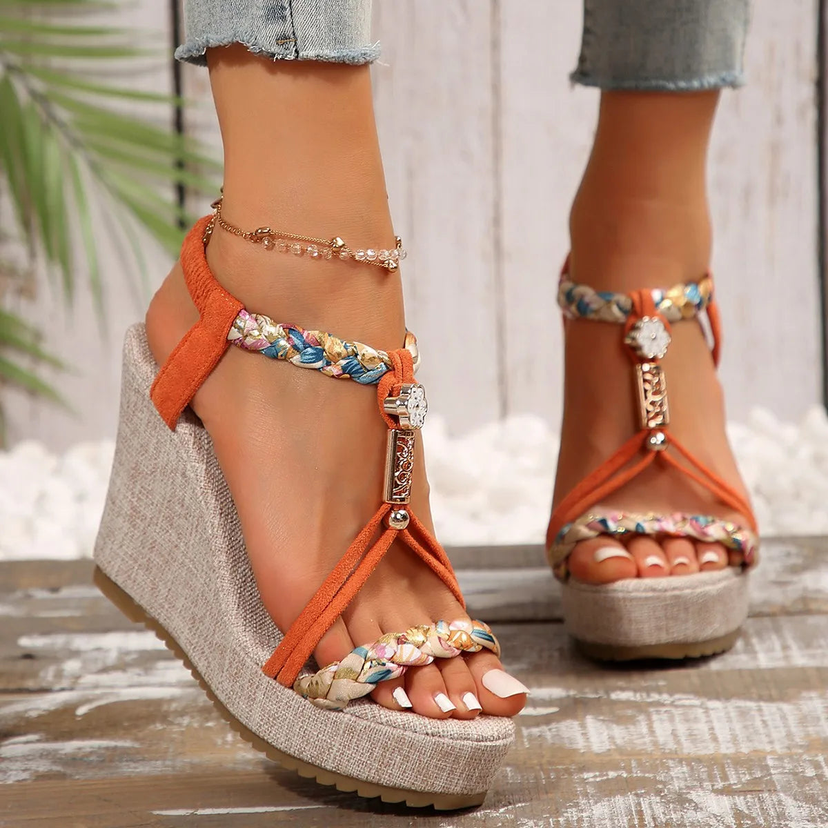 Women Wedges SandalsSummer Fashion Designer Shoes for Women High Quality Platform Sandals Casual Outdoor Sandals Women
