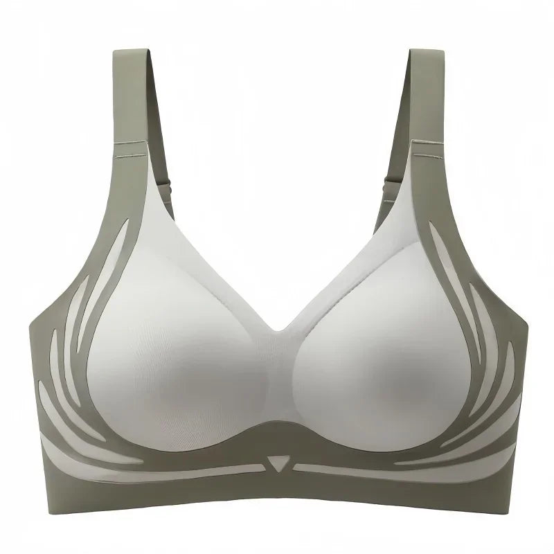 Women's V-Neck Seamless Push-Up Bra with Anti-Spill Design 4 Colors Anti-sagging Lift-up Bras Plus Size Comfort Lingerie M-4XL
