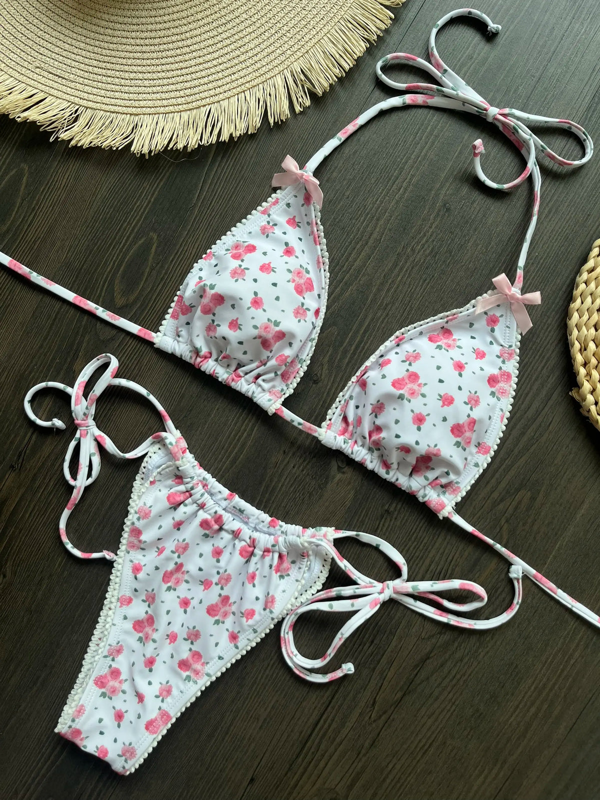 Micro Bikini Push Up Women Swimsuits 2026 Sexy Female Swimwear Brazilian Bikini Set Thong Biquini Swim Suits Print Beachwear