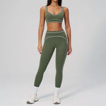 Yoga Suit 2PCS Women Tracksuits Sports Outfits Gym Clothes Running Sports Bra Suits Female Workout Yoga Clothes Athletic Wear