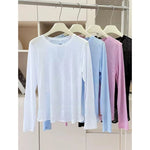 Autumn Thin Loose Long Sleeve Gym Breathable Yoga Blouse Hollow Beauty Back Running Cross Yoga Clothing Fitness Pilates Top Suit