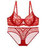 Sheer Lace Teddy Lingerie Set Panty Sexy Bra & Panty Set Ultra Thin Comfortable Summer Wear S-3XL BC Sexy Gift Sexy Tushy MOYISU