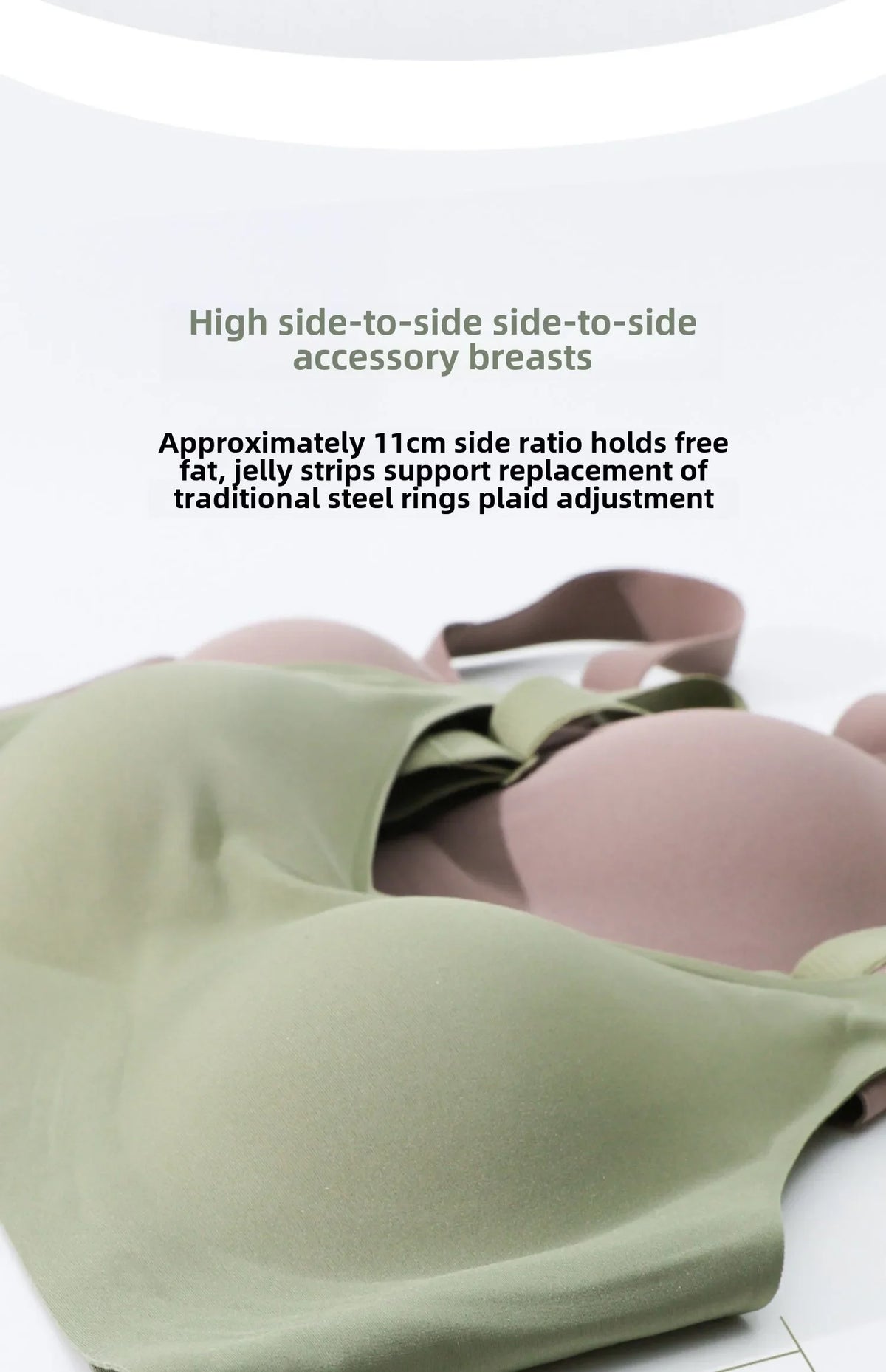 MOYISU Jpanese Kawaii Beach Bralette | Breathable 3D Jelly Support Bra Summer Slim Silhouette | No Show Minimizer & Wire-Free |