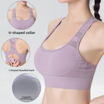 Sports bra, shockproof, high-strength, running, fitness, yoga bra, sports fixed one-piece cup, beautiful back bra