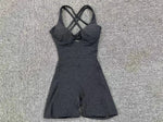 Adjustable double straps Open backV shape back design Scrunch butt No front seam Flatlock InseamRemovable pads BODYSUIT