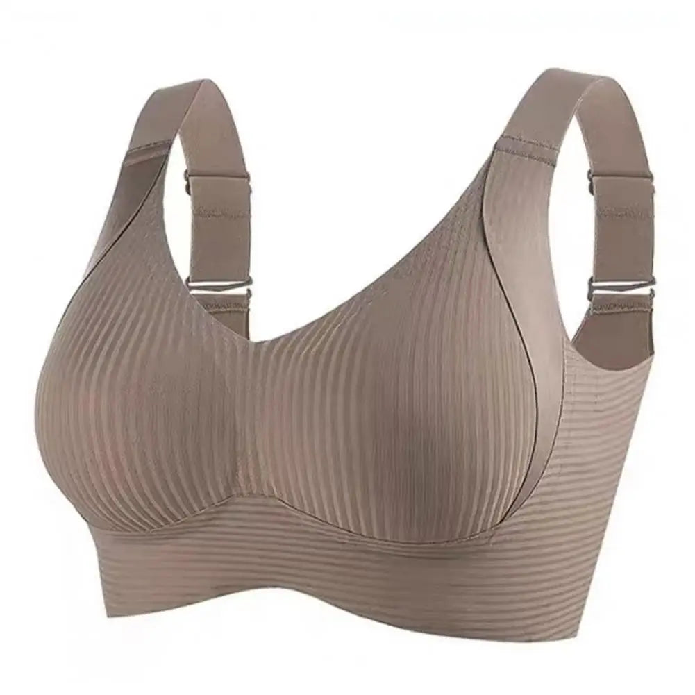 Support Bra Yoga Underwear Wireless Push-Up Bra Natural Lift Seamless Vest Type Straps Wire-Free Full Coverage Bra