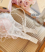 Japanese Style Lolita Princess Wind Lace Lace Lingerie Design for Girls Push-up Bra Women UnderwearPush Up Bra
